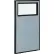 Interion® Office Partition Panel with Partial Window, 24-1/4"W x 42"H, Blue
