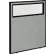 Interion® Office Partition Panel with Partial Window, 36-1/4"W x 42"H, Gray