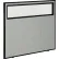 Interion® Office Partition Panel with Partial Window, 48-1/4"W x 42"H, Gray