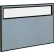 Interion® Office Partition Panel with Partial Window, 60-1/4"W x 42"H, Blue