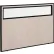 Panneau de cloison de bureau Interion® avec fenêtre partielle, 60-1/4" de largeur x 42" de hauteur, couleur beige clair