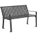 Banc d'extérieur Global Industrial™ de 4', avec dossier, à lattes verticales en acier, noir