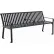 Global Industrial™ 6' Outdoor Bench with Back & 3 Arms, Vertical Steel Slat, Black