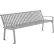 Banc d'extérieur Global Industrial™ de 6 pieds avec dossier, à lattes verticales en acier, gris