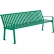 Global Industrial™ 6' Outdoor Bench with Back, Vertical Steel Slat, Green