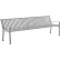 Global Industrial™ 8' Outdoor Bench with Back, Vertical Steel Slat, Gray