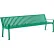 Global Industrial™ 8' Outdoor Bench with Back, Vertical Steel Slat, Green