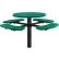 Table de pique-nique ronde Global Industrial™ de 46 pouces, à encastrer dans le sol, en métal déployé, verte
