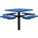 Table de pique-nique carrée Global Industrial™ de 46 pouces, à encastrer dans le sol, en métal déployé, bleue