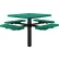 Table de pique-nique carrée Global Industrial™ de 46", à encastrer dans le sol, en métal déployé, verte