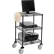 Support mobile Nexel™ à 3 étagères pour imprimante à fil, avec porte-documents, 24" de largeur x 18" de profondeur x 40" de hauteur, noir