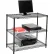 Nexel™ 3-Shelf Black Wire Shelf Printer Stand, 36"W x 18"D x 34"H