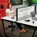 Cloison magnétique pour tableau blanc Interion® pour bureau double de collaboration
