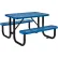 Table de pique-nique rectangulaire Global Industrial™ de 4', en métal déployé, bleue
