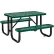Table de pique-nique rectangulaire Global Industrial™ de 4', en métal déployé, verte