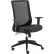 Fauteuil de bureau Interion® Mesh avec dossier mi-haut et accoudoirs réglables, tissu, noir