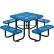 Global Industrial™ 36" Square Picnic Table, Expanded Metal, Blue