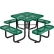 Table de pique-nique carrée Global Industrial™ de 36 pouces, en métal déployé, verte