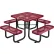 Table de pique-nique carrée Global Industrial™ de 36 pouces, en métal déployé, rouge