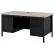Bureau d'enseignant Interion® en acier, 60" de largeur x 30" de profondeur, plateau gris et structure noire