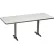Table de salle de pause Interion®, 72" de long x 30" de large, grise