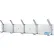 Porte-manteaux Interion® de 36" de large avec 5 crochets - Argent