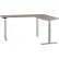 Interion® L-Shaped Electric Height Adjustable Desk, 72"L x 59"W x 24"D, Gray W/ Gray Base
