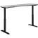 Bureau électrique à hauteur réglable Interion®, 72" de largeur x 30" de profondeur, gris avec piètement noir
