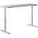 Bureau électrique à hauteur réglable Interion®, 72" de largeur x 30" de profondeur, gris avec piètement gris