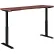 Bureau électrique à hauteur réglable Interion®, 72" de largeur x 30" de profondeur, acajou avec piètement noir