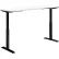 Bureau Interion® à hauteur réglable électriquement, 72" de largeur x 30" de profondeur, blanc avec piètement noir