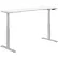 Bureau Interion® à hauteur réglable électriquement, 72" de largeur x 30" de profondeur, blanc avec piètement gris