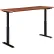 Bureau électrique à hauteur réglable Interion®, 60" de largeur x 30" de profondeur, finition cerisier avec piètement noir