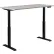 Interion® Electric Height Adjustable Desk, 60"W x 30"D, Gray W/ Black Base