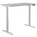 Bureau électrique à hauteur réglable Interion®, 60" de largeur x 30" de profondeur, gris avec piètement gris