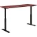 Bureau à hauteur réglable électriquement Interion®, 48" de largeur x 30" de profondeur, acajou avec piètement noir