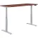 Interion® Electric Height Adjustable Desk, 60"W x 30"D, Mahogany W/ Gray Base