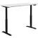 Bureau électrique à hauteur réglable Interion®, 48" de largeur x 30" de profondeur, blanc avec piètement noir