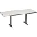 Table de salle de pause Interion®, 183 cm (L) x 91 cm (l) x 74 cm (H), grise