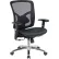 Chaise de bureau Interion® à dossier en maille avec assise en tissu, noire avec structure chromée