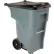 Grande poubelle mobile Rubbermaid de 65 gallons – Grise avec couvercle
