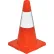 Global Industrial™ 18" Traffic Cone, Reflective, Solid Orange Base, 2-1/2 lbs
