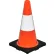 Global Industrial™ 18" Traffic Cone, Reflective, Black Base, 3 lbs