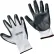 Gants Global Industrial™ plats enduits de nitrile, blancs/gris, taille L, 1 paire - Quantité par paquet : 12