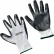 Global Industrial™ Flat Nitrile Coated Gloves, White/Gray, Medium, 1 Pair - Pkg Qty 12