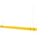Barre de délimitation Global Industrial™, longueur 104" - 120", jaune avec bande noire, en PEHD
