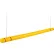 Barre de délimitation Global Industrial™, longueur de 104" à 120", jaune avec ruban rouge, en PEHD