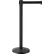 Barrière à sangle rétractable Global Industrial™, poteau noir de 40", sangle noire de 7-1/2', lot de 2
