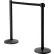 Barrière à sangle rétractable Global Industrial™, poteau noir de 40", sangle noire de 10' - Lot de 2