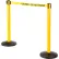 Barrière à sangle rétractable Global Industrial™, poteau jaune de 40", sangle jaune « Attention » de 11' - Lot de 2